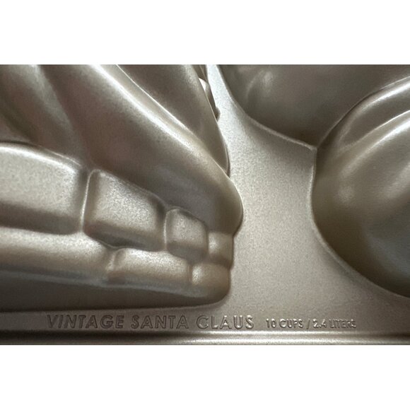 William-Sonoma SANTA CLAUSE 3-D Mold Pan Odin 10 Cup Nordic Ware Vintage - Picture 4 of 8